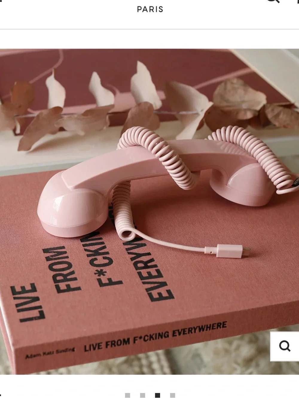 Native Union POP Phone Retro Handset in candy Pink